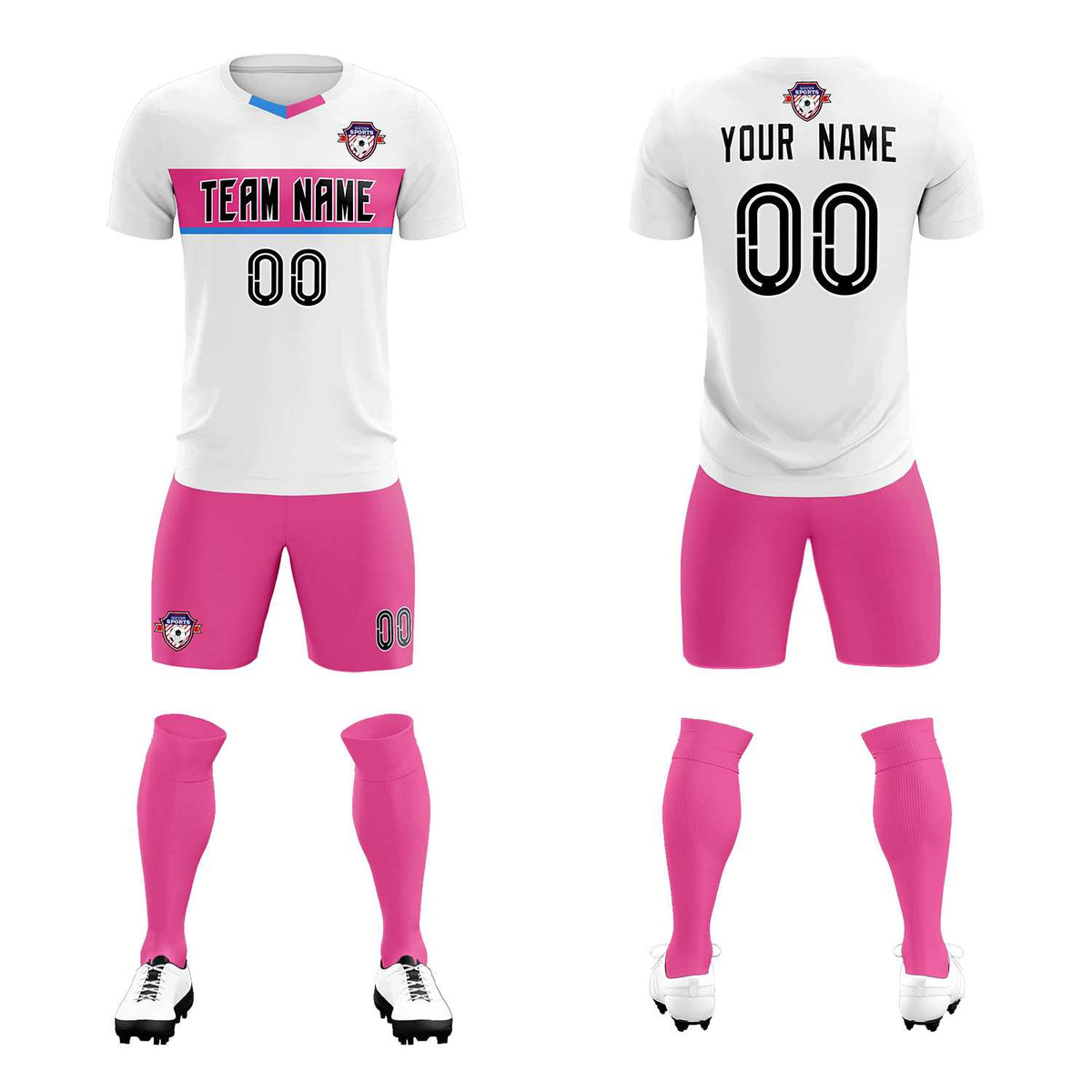 Custom White Classic Sports kit Football Shirt Jersey