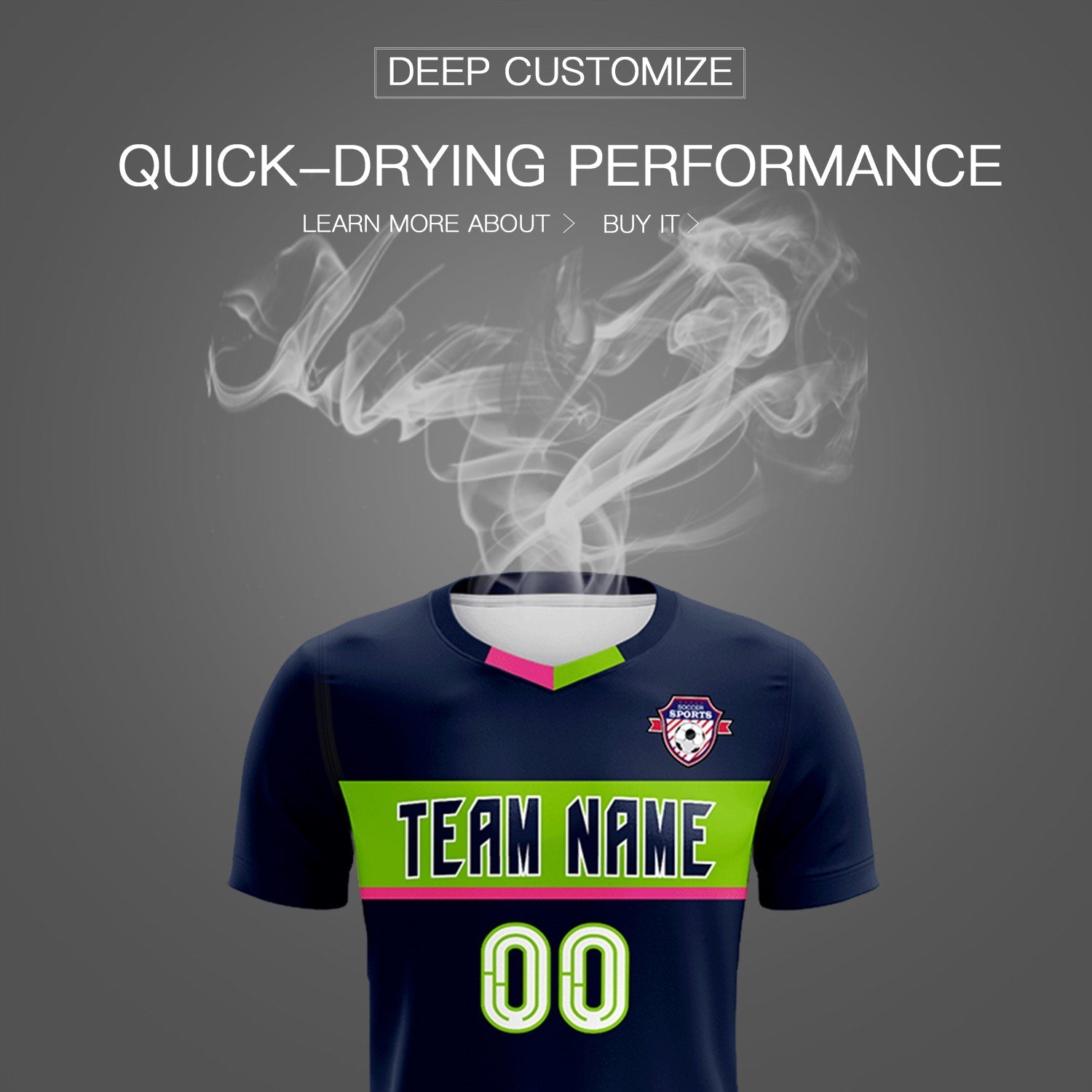 Custom Navy Classic Sports kit Football Shirt Jersey
