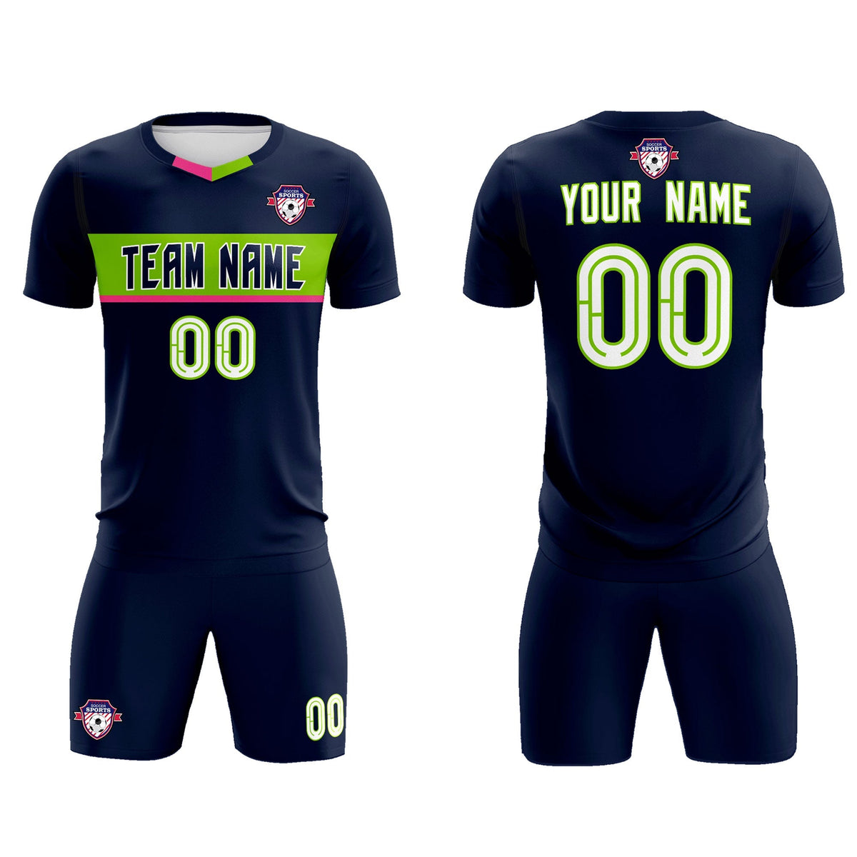 Custom Navy Classic Sports kit Football Shirt Jersey