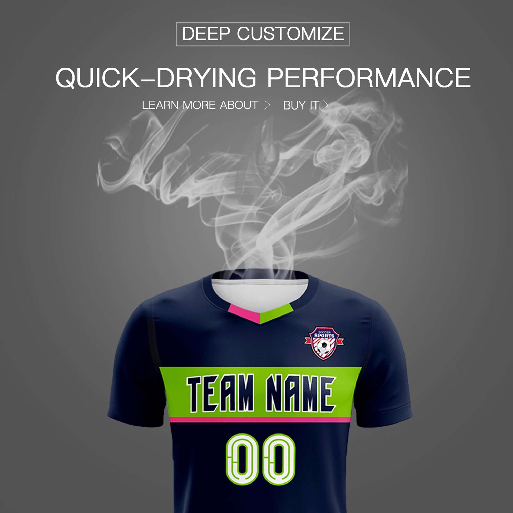 Custom Navy Classic Sports kit Football Shirt Jersey
