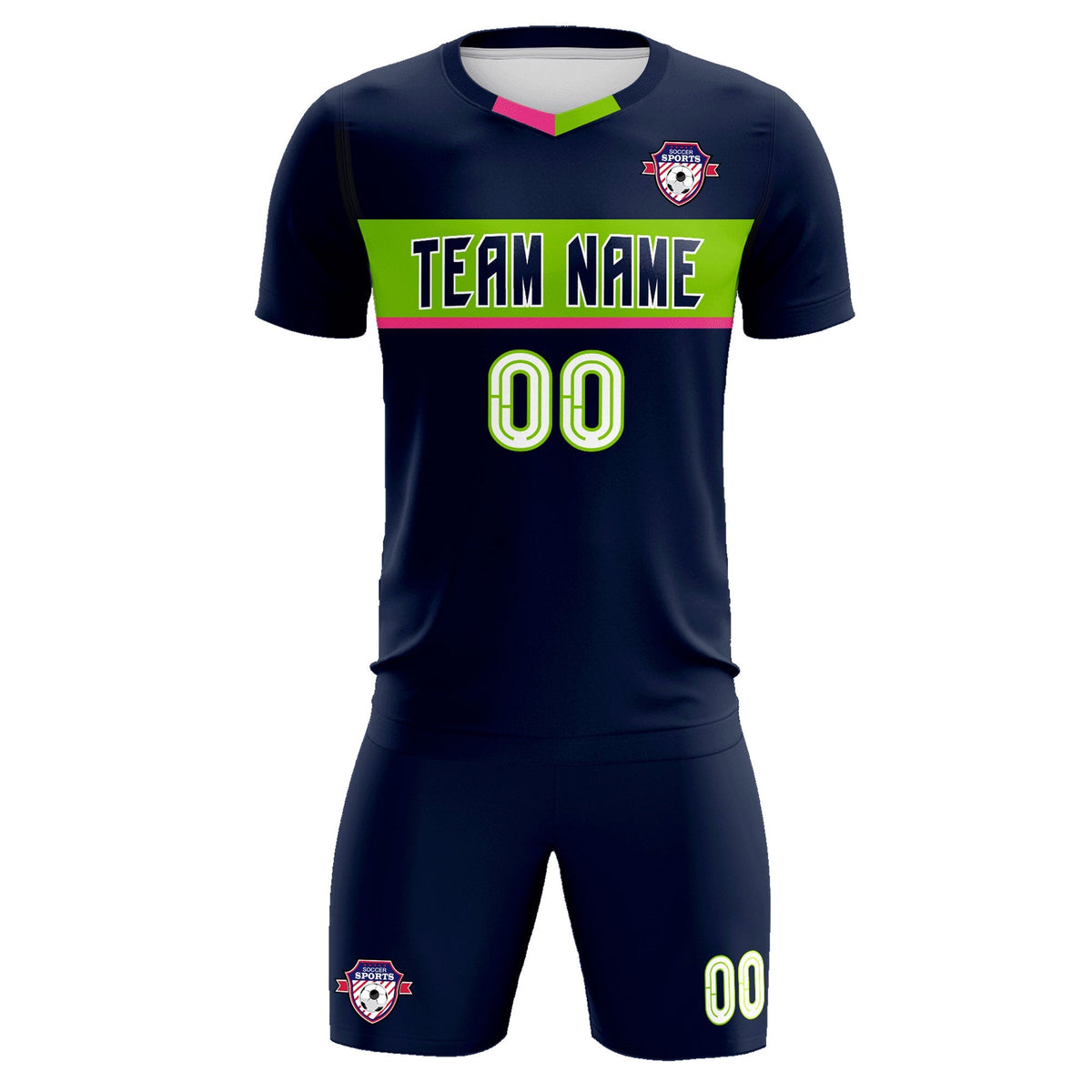 Custom Navy Classic Sports kit Football Shirt Jersey