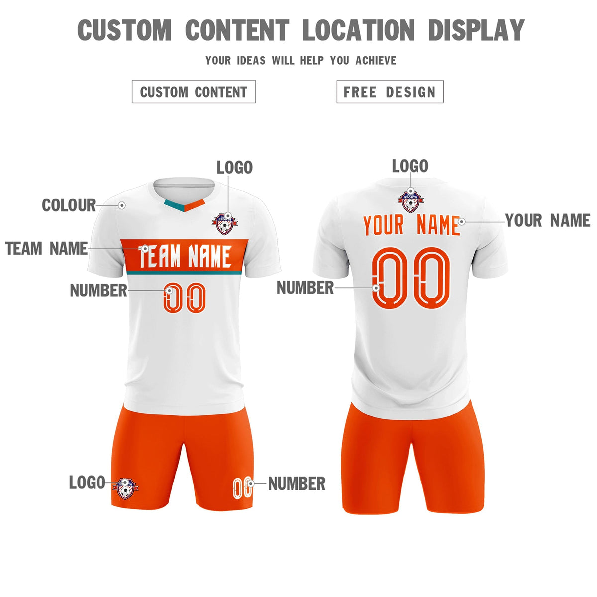 Custom White Classic Sports kit Football Shirt Jersey