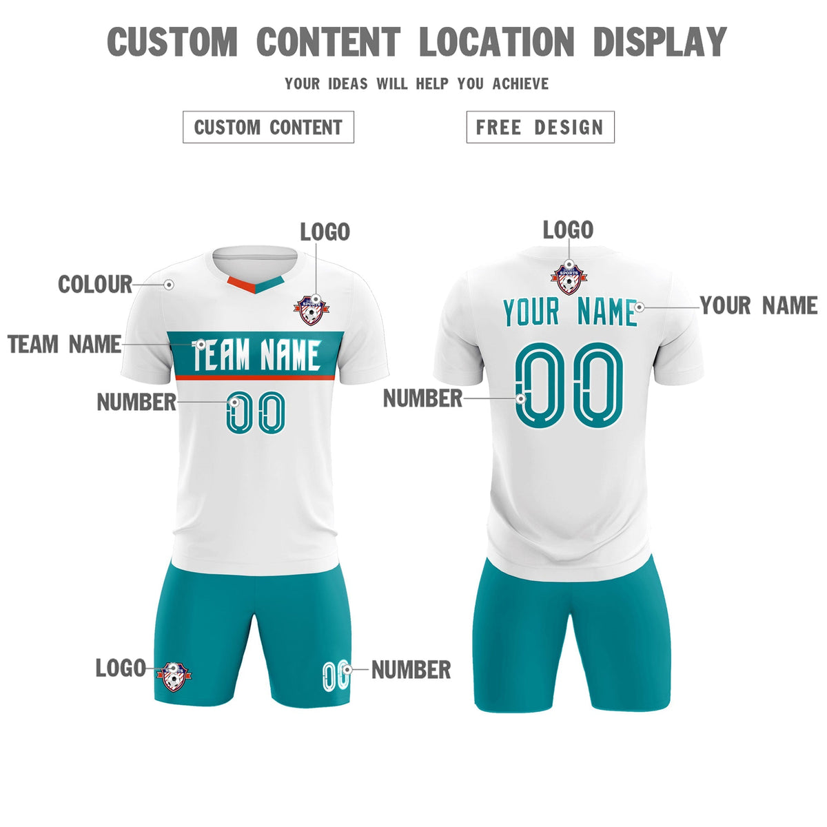 Custom White Classic Sports kit Football Shirt Jersey