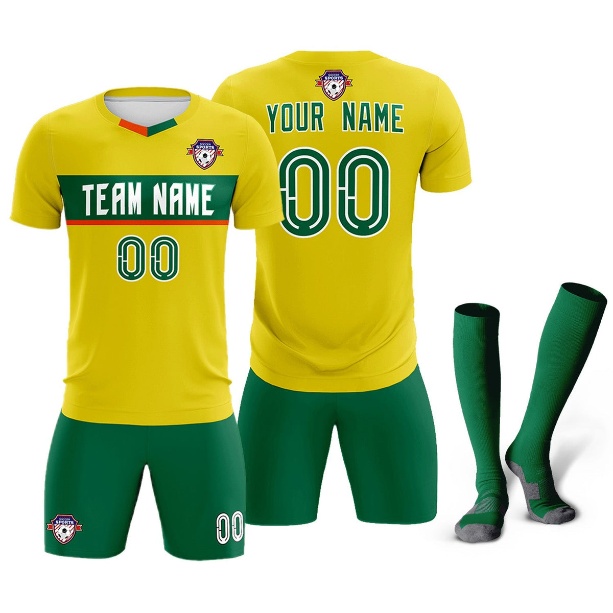 Custom Gold Classic Sports kit Football Shirt Jersey