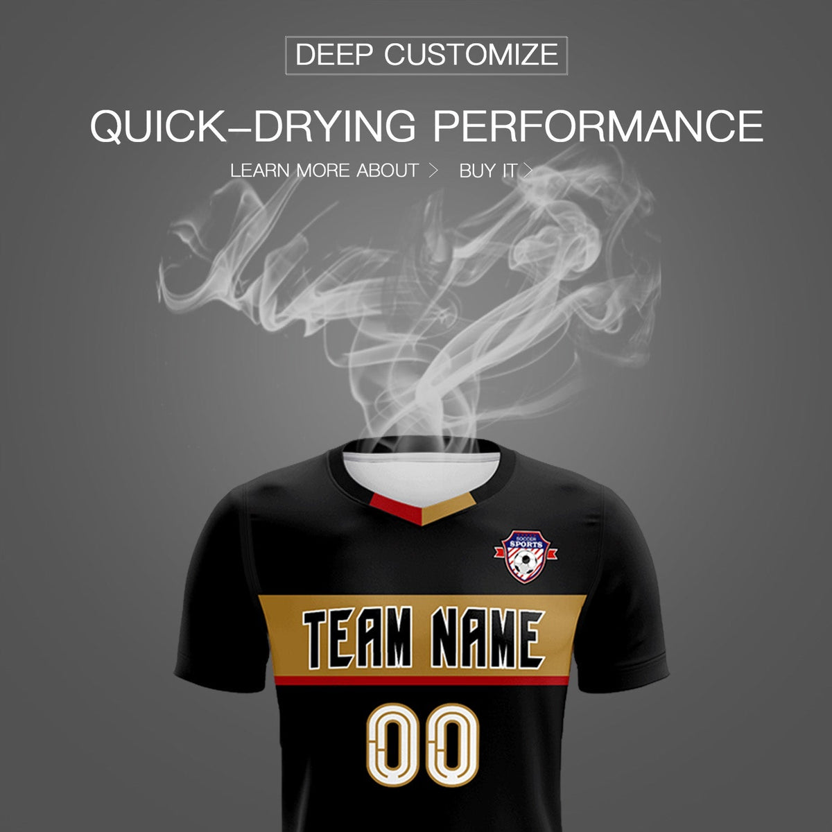 Custom Black Classic Sports kit Football Shirt Jersey