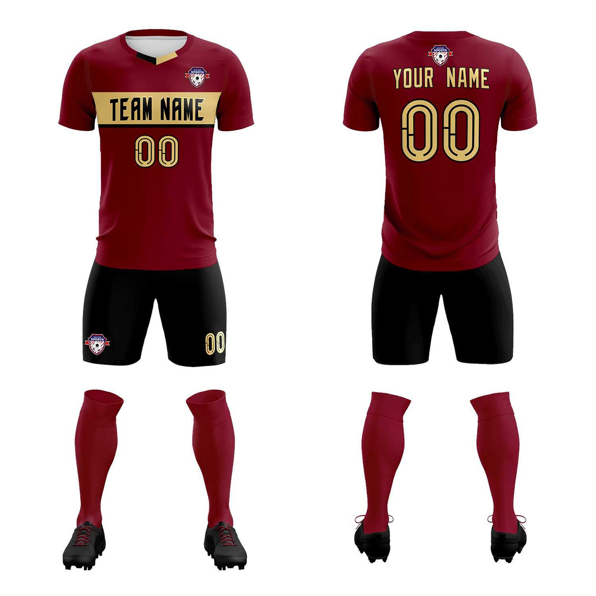 Custom Crimson Classic Sports kit Football Shirt Jersey