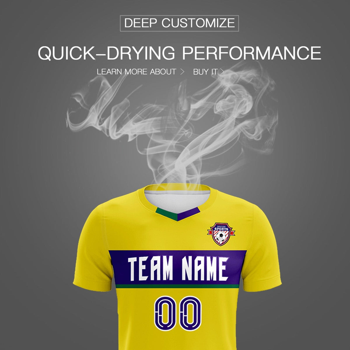 Custom Gold Classic Sports kit Football Shirt Jersey