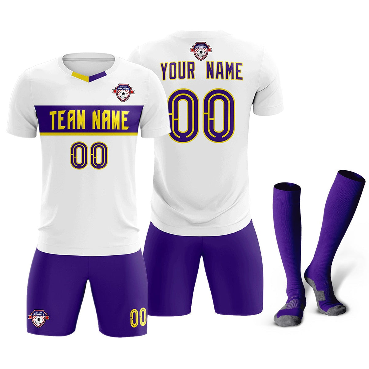 Custom White Classic Sports kit Football Shirt Jersey
