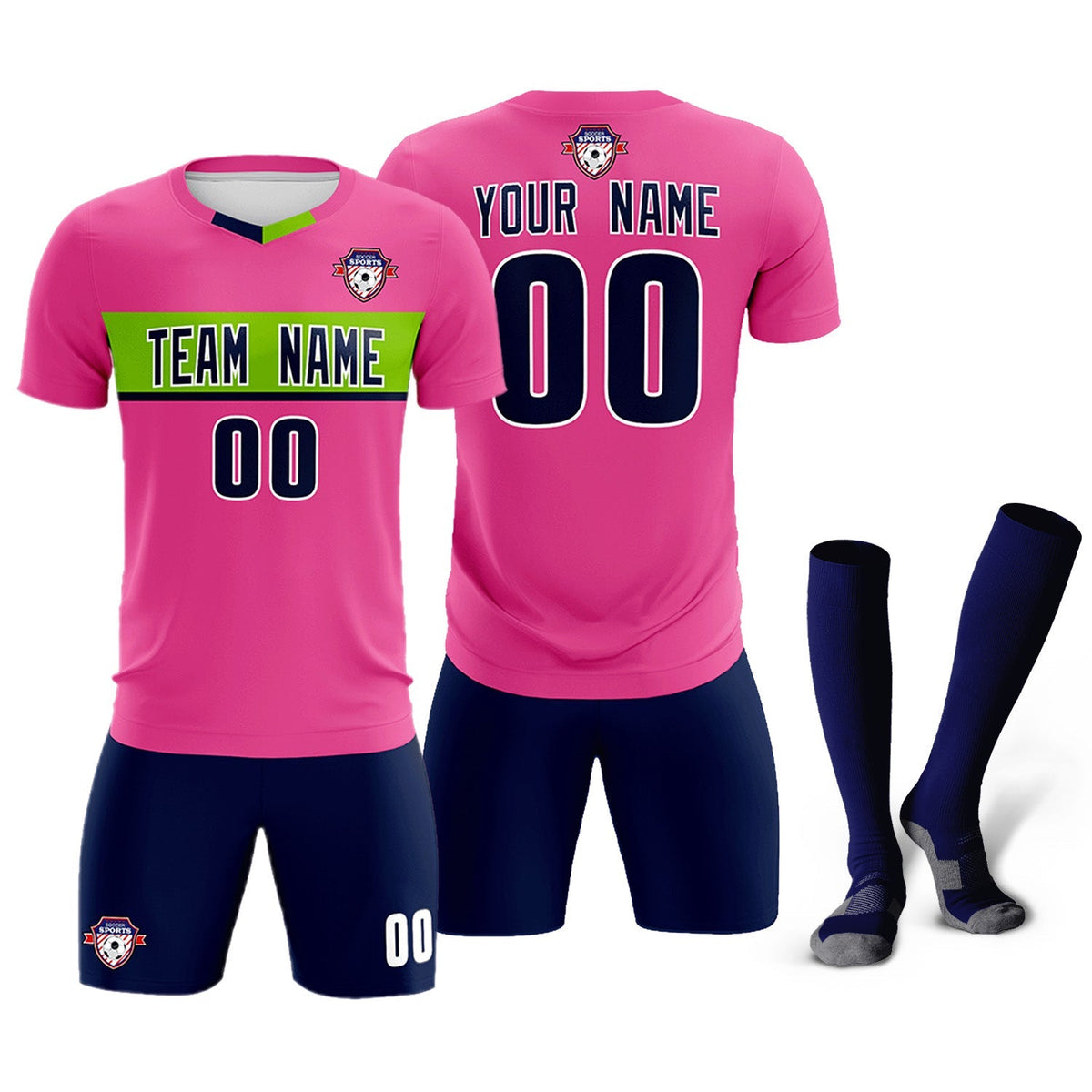 Custom Pink Classic Sports kit Football Shirt Jersey