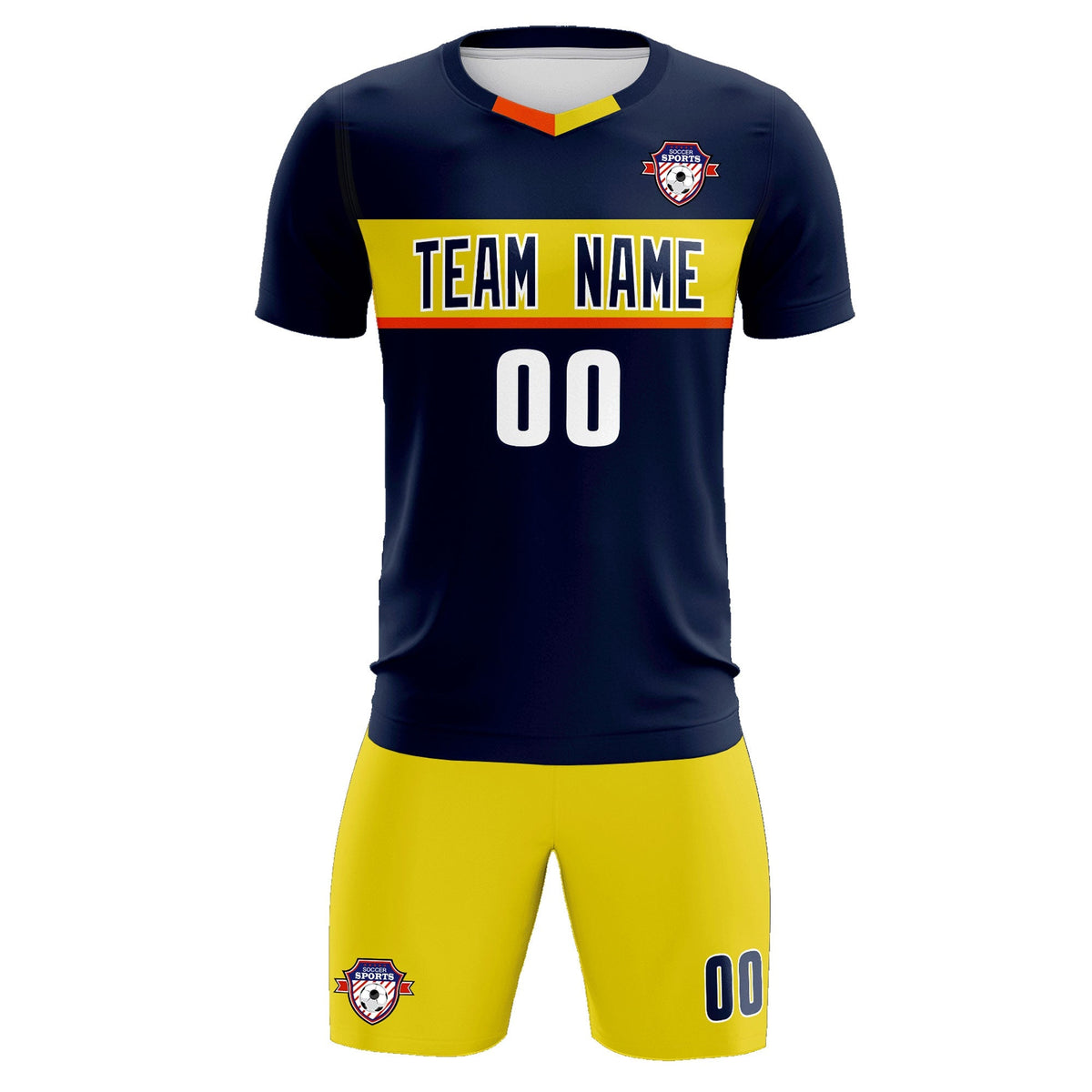 Custom Navy Classic Sports kit Football Shirt Jersey