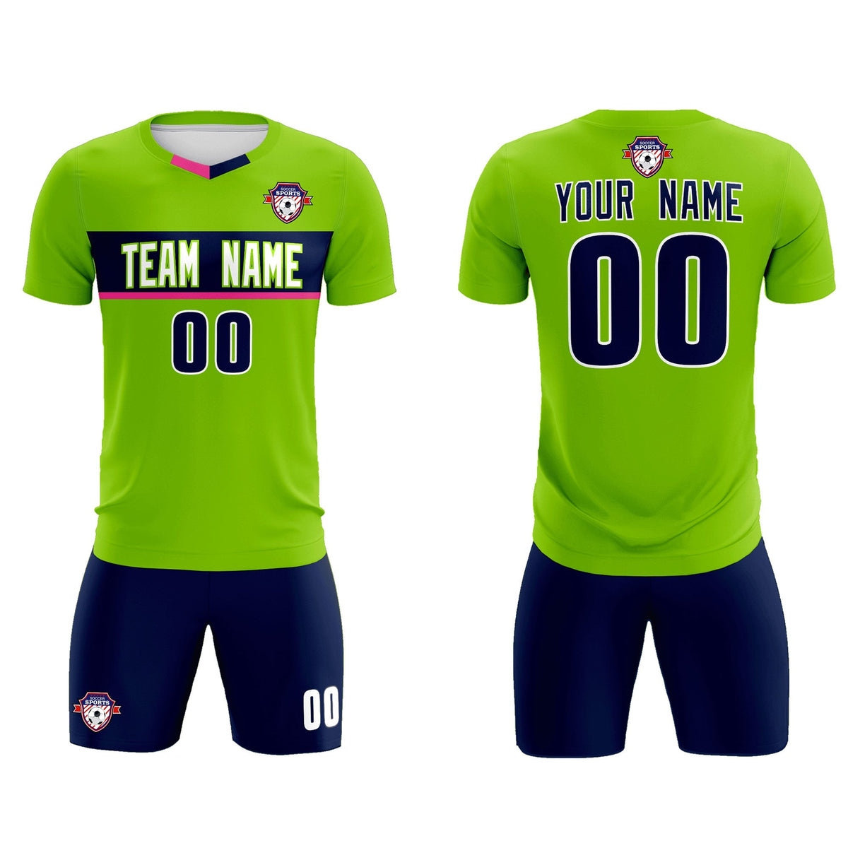 Custom Neon Green Classic Sports kit Football Shirt Jersey