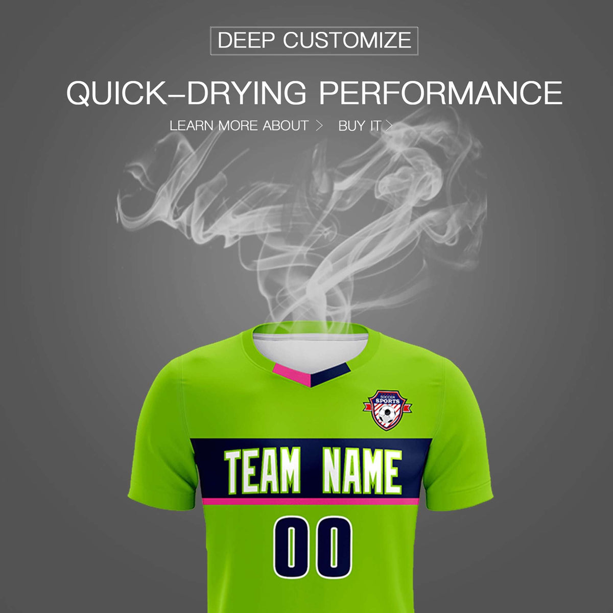 Custom Neon Green Classic Sports kit Football Shirt Jersey