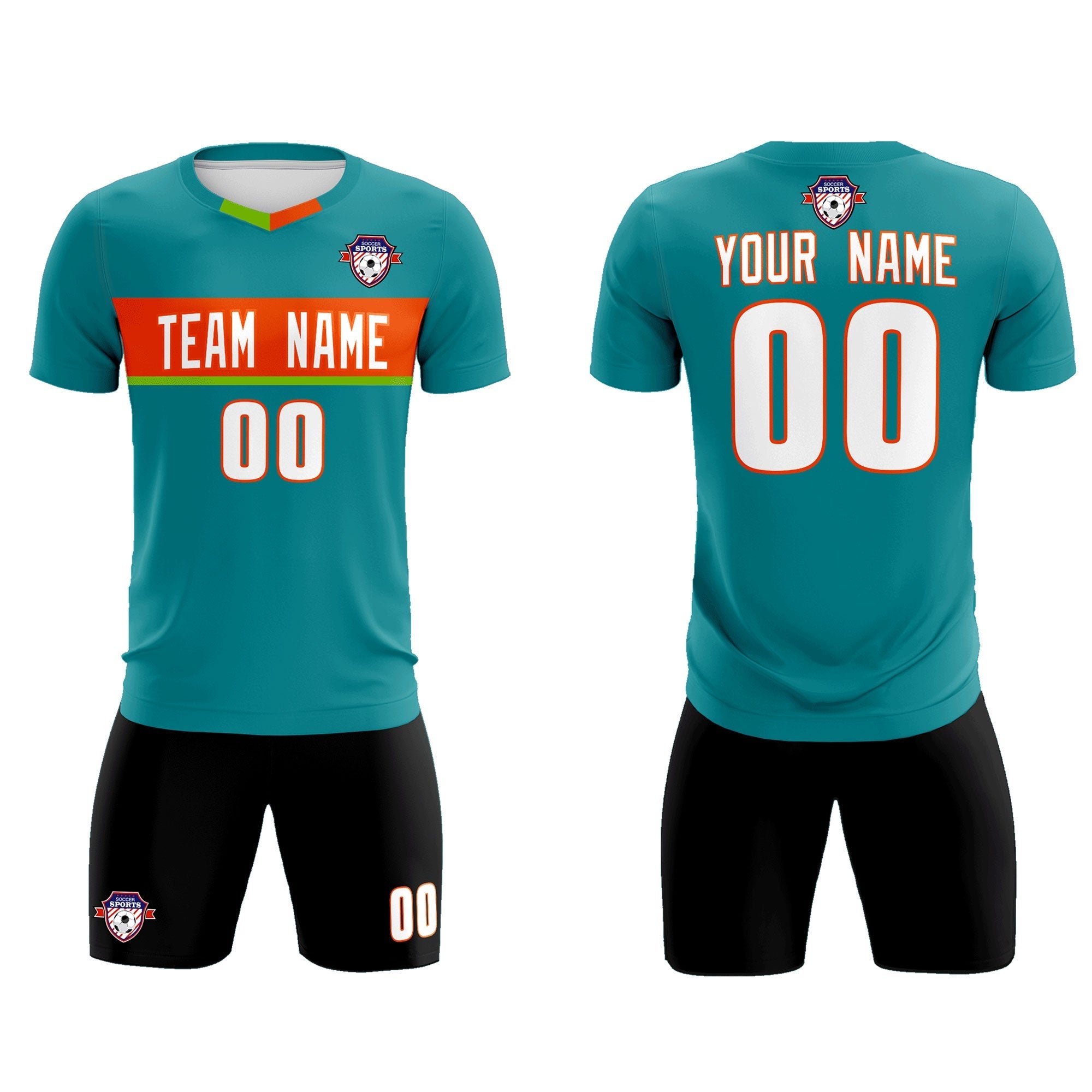Custom Aqua Classic Sports kit Football Shirt Jersey