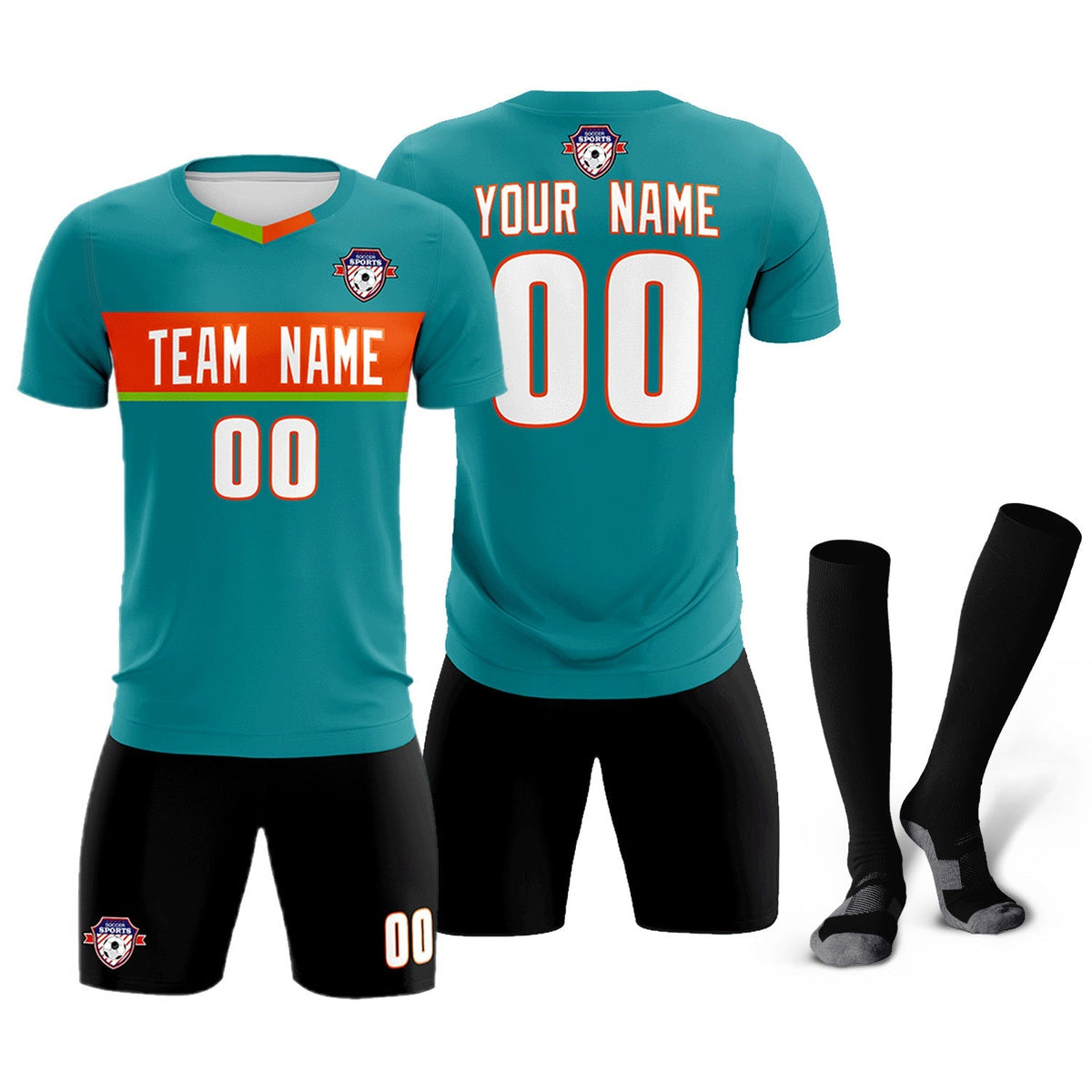 Custom Aqua Classic Sports kit Football Shirt Jersey