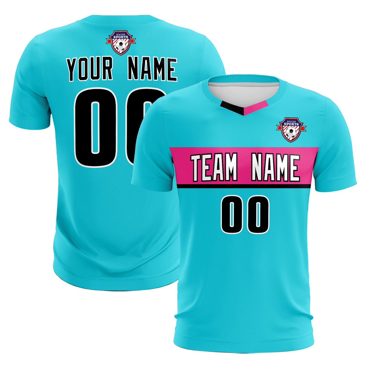Custom Sky Blue Classic Sports kit Football Shirt Jersey