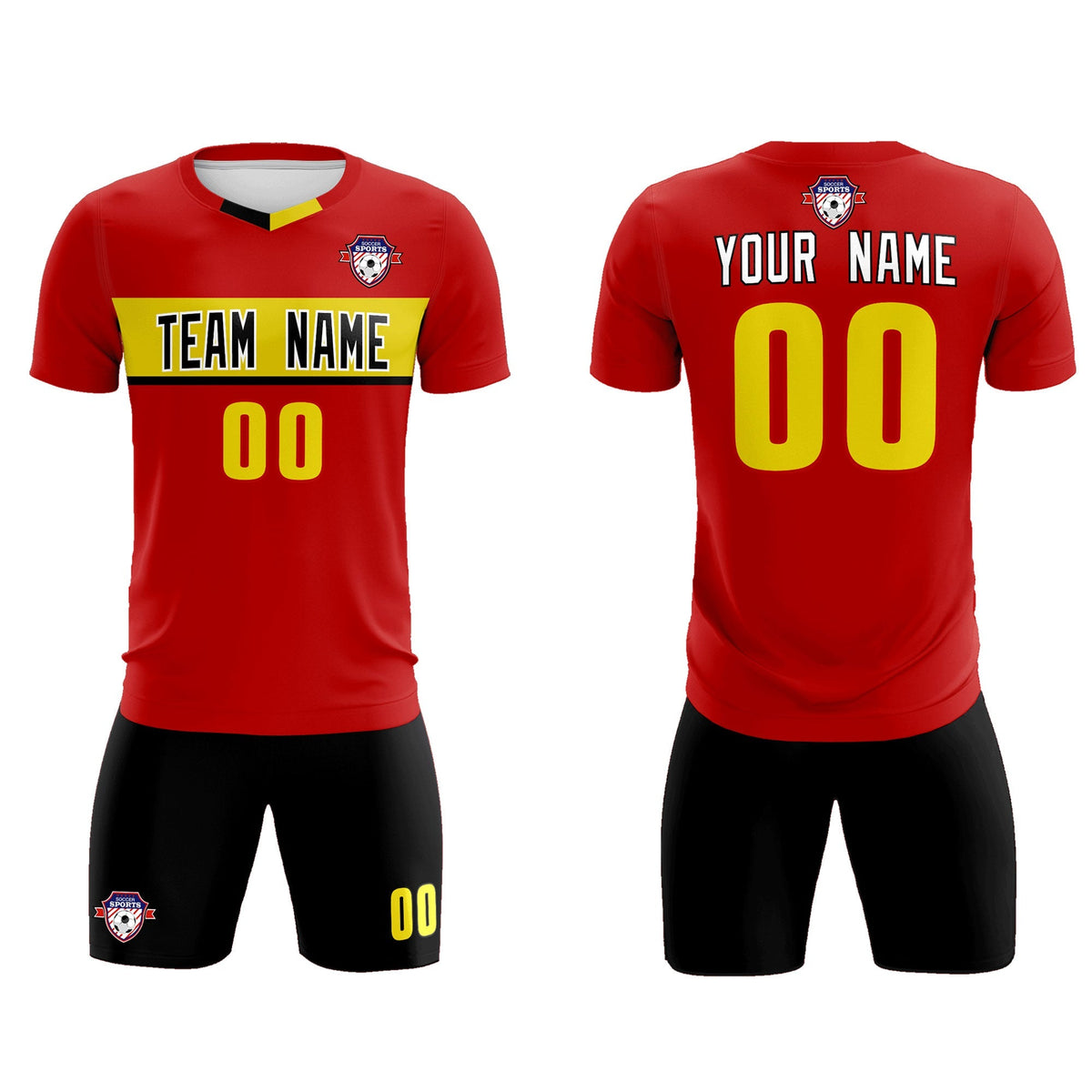 Custom Red Classic Sports kit Football Shirt Jersey