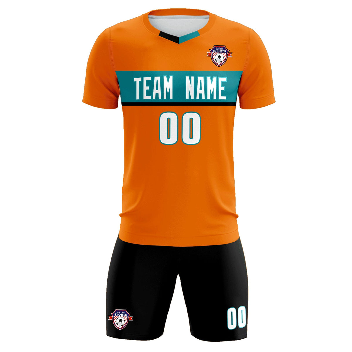 Custom Orange Classic Sports kit Football Shirt Jersey
