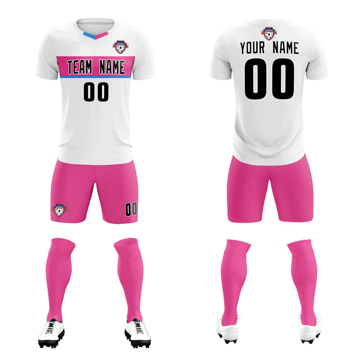 Custom White Classic Sports kit Football Shirt Jersey