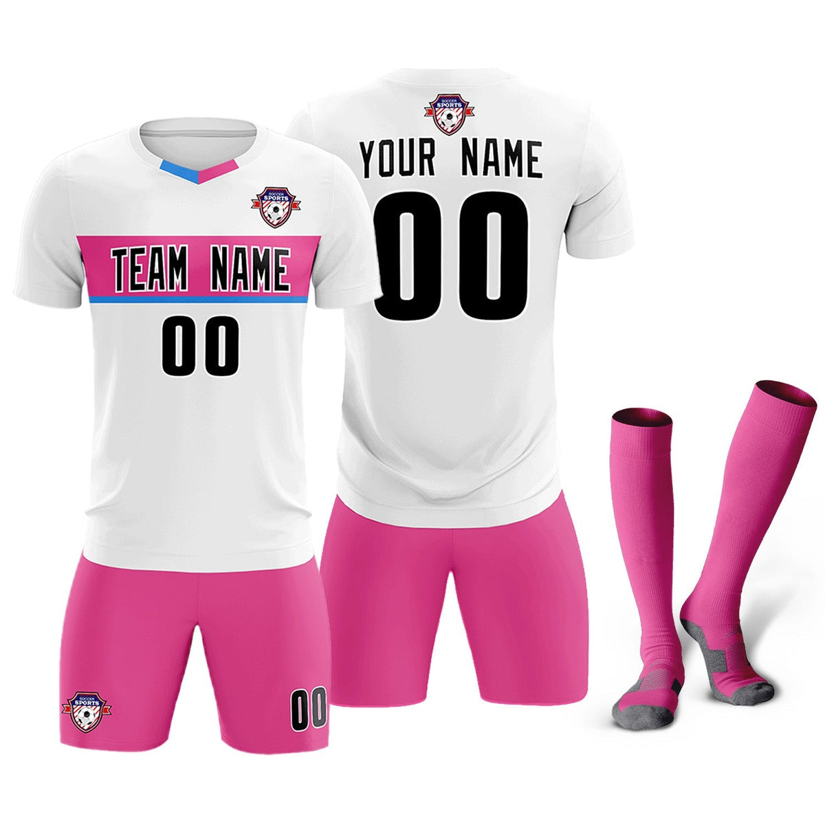 Custom White Classic Sports kit Football Shirt Jersey