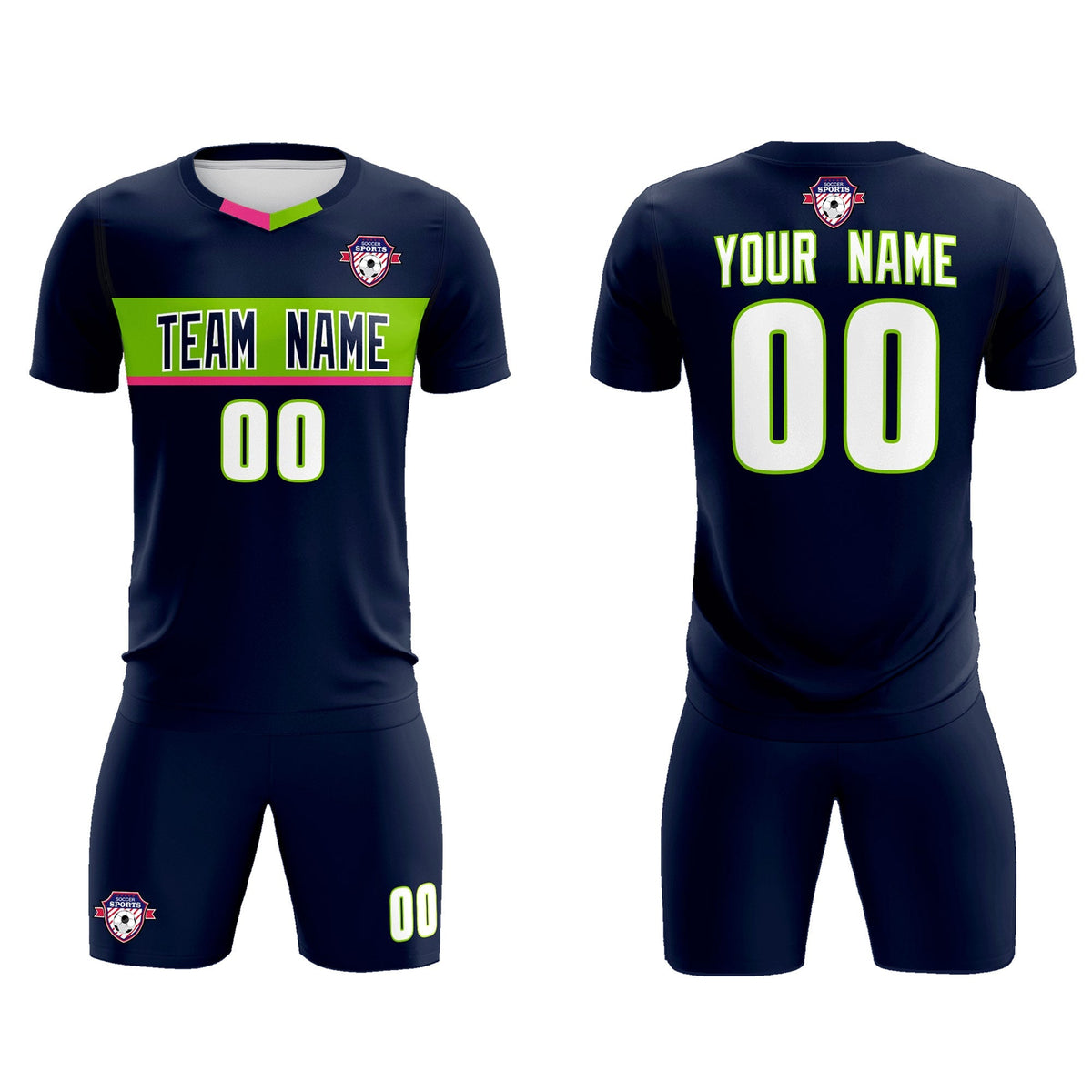 Custom Navy Classic Sports kit Football Shirt Jersey