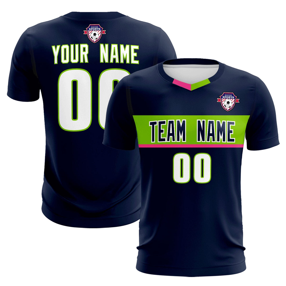 Custom Navy Classic Sports kit Football Shirt Jersey