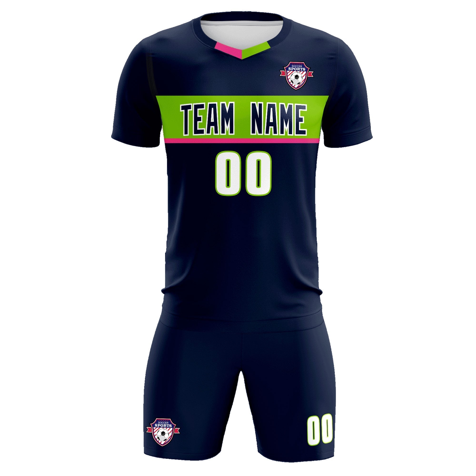 Custom Navy Classic Sports kit Football Shirt Jersey