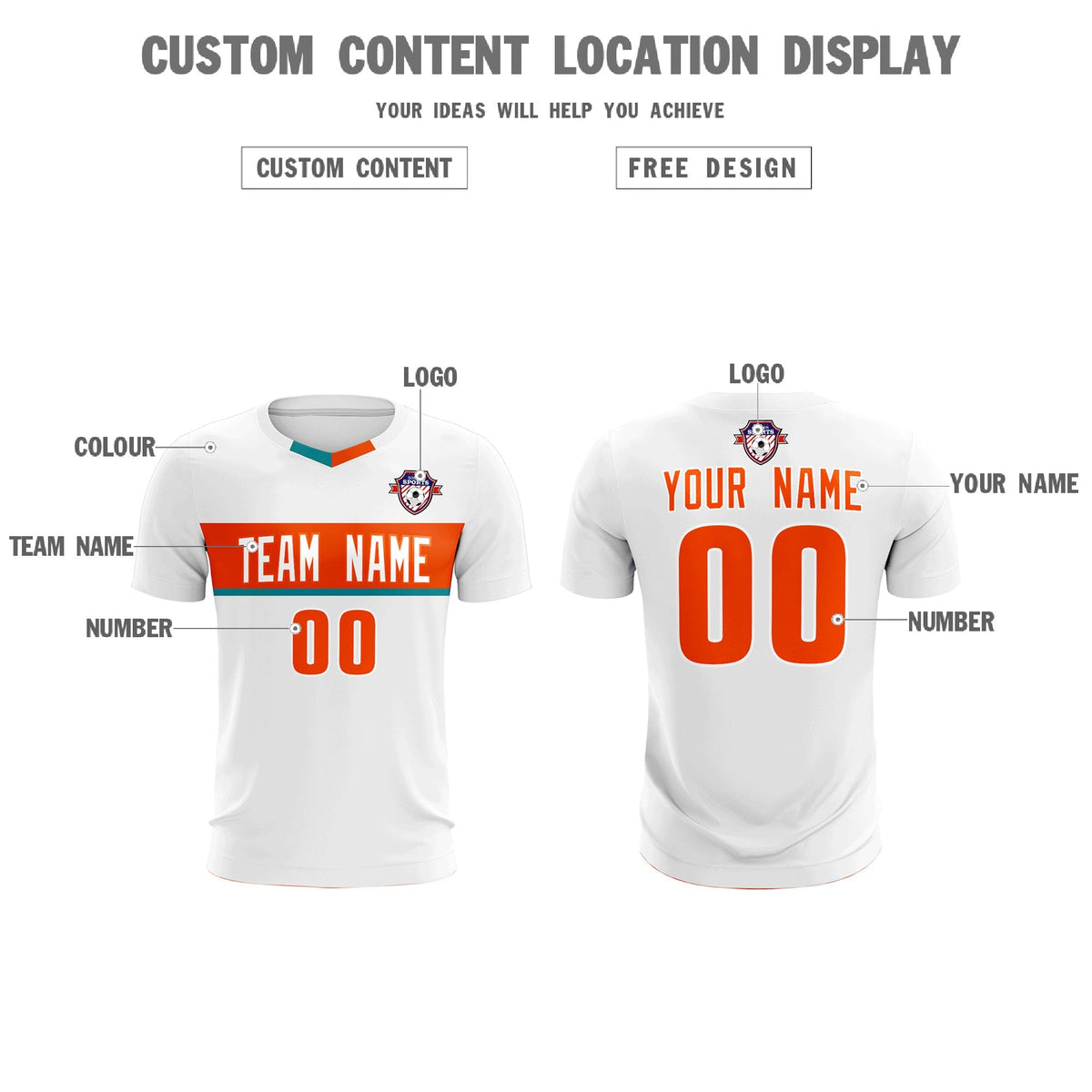 Custom White Classic Sports kit Football Shirt Jersey