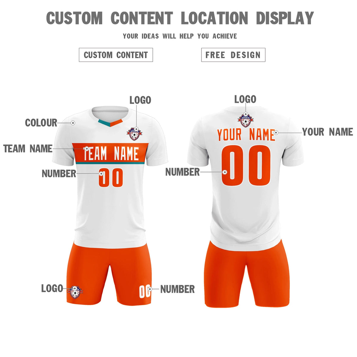 Custom White Classic Sports kit Football Shirt Jersey