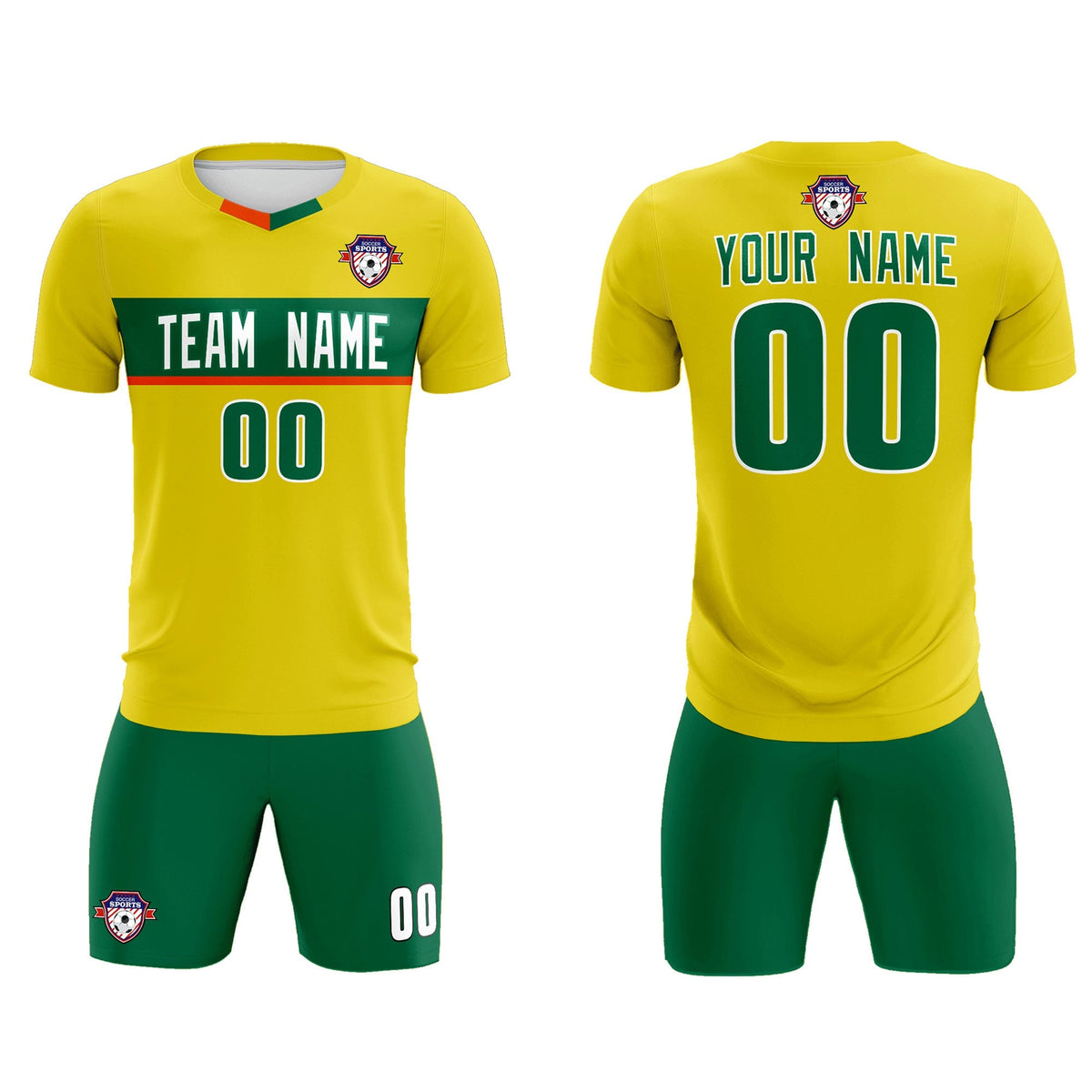 Custom Gold Classic Sports kit Football Shirt Jersey