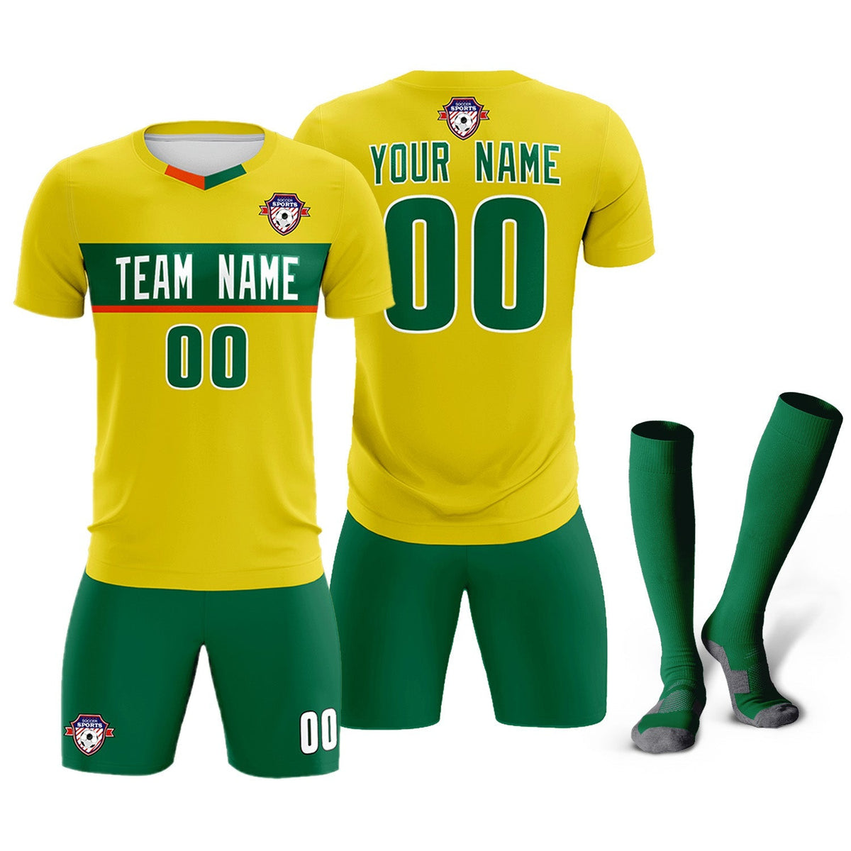 Custom Gold Classic Sports kit Football Shirt Jersey