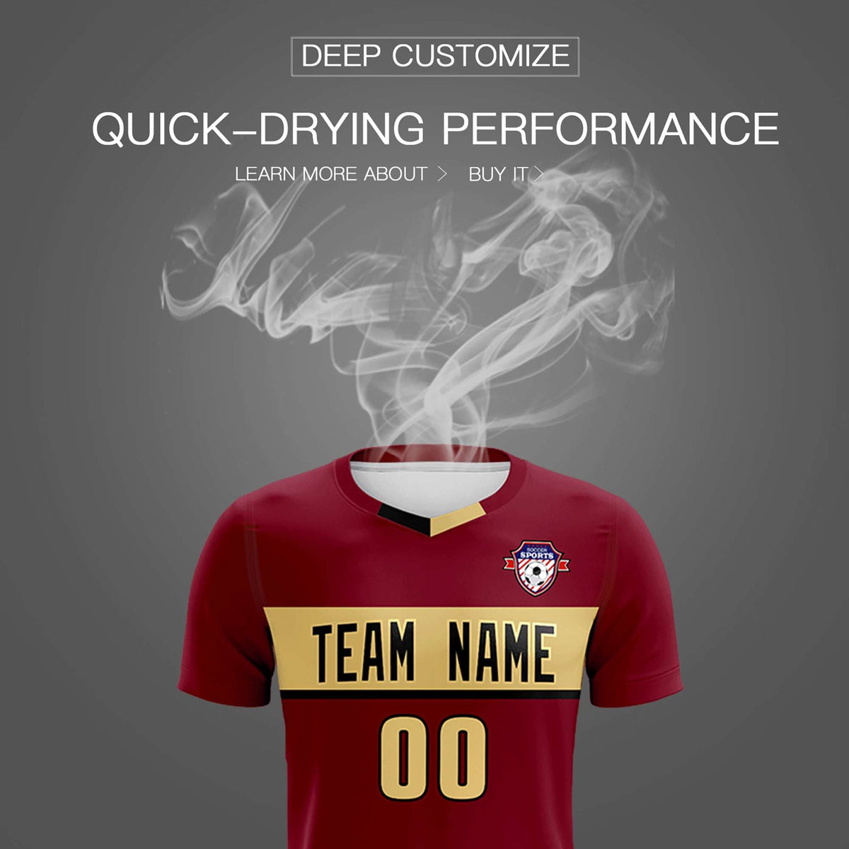 Custom Crimson Classic Sports kit Football Shirt Jersey