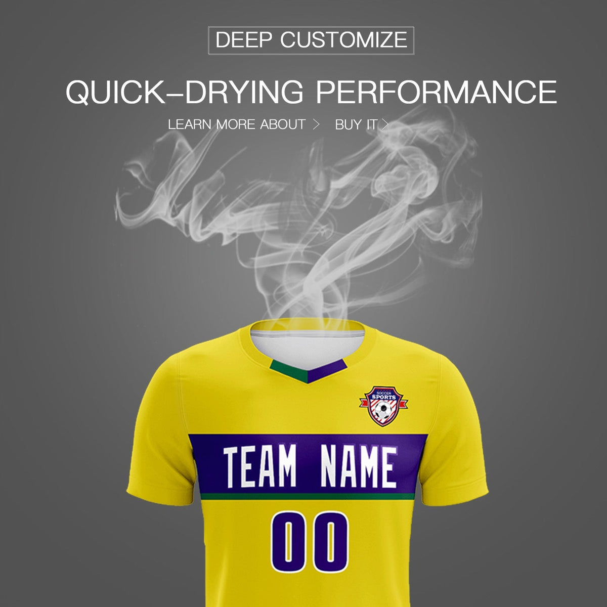 Custom Gold Classic Sports kit Football Shirt Jersey