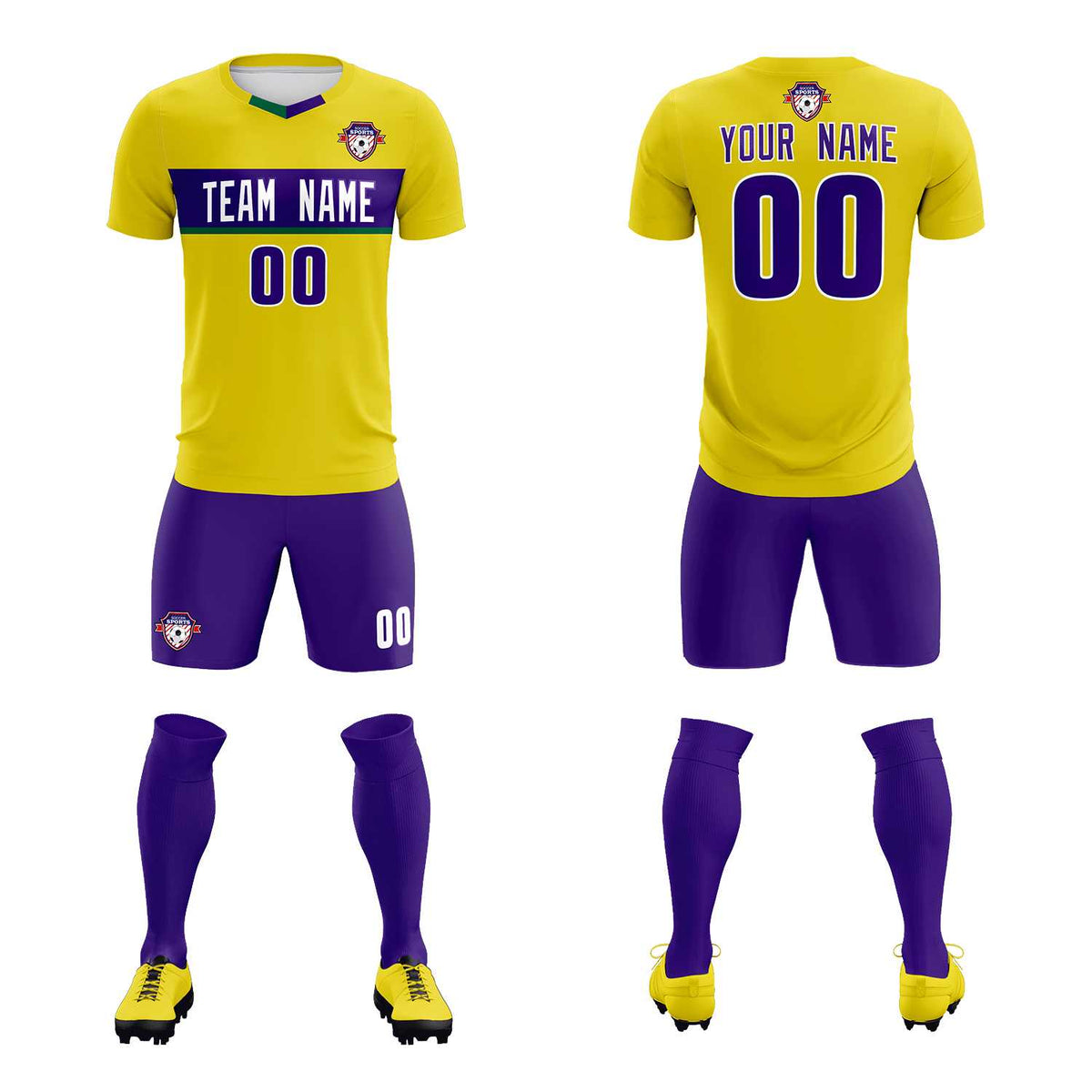 Custom Gold Classic Sports kit Football Shirt Jersey