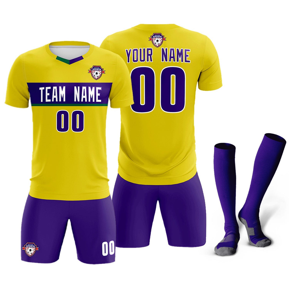 Custom Gold Classic Sports kit Football Shirt Jersey