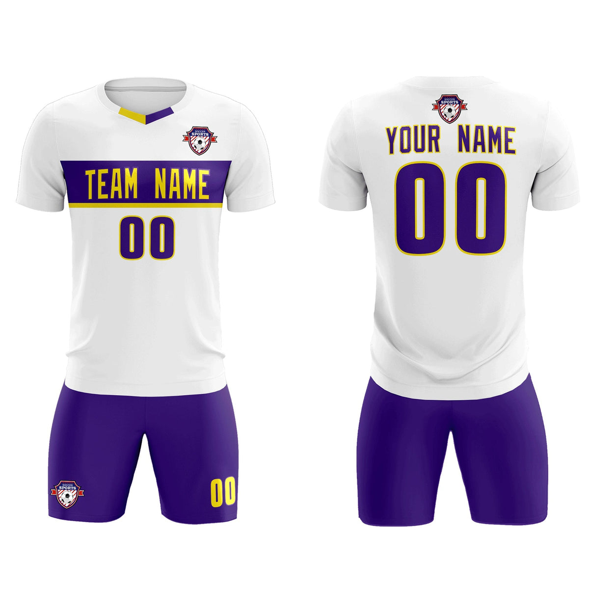Custom White Classic Sports kit Football Shirt Jersey