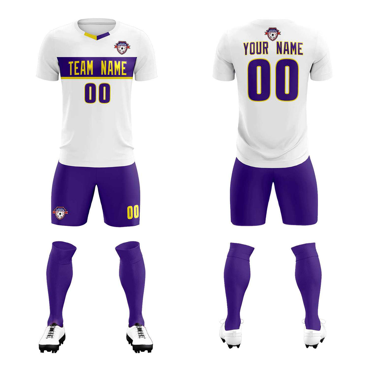 Custom White Classic Sports kit Football Shirt Jersey