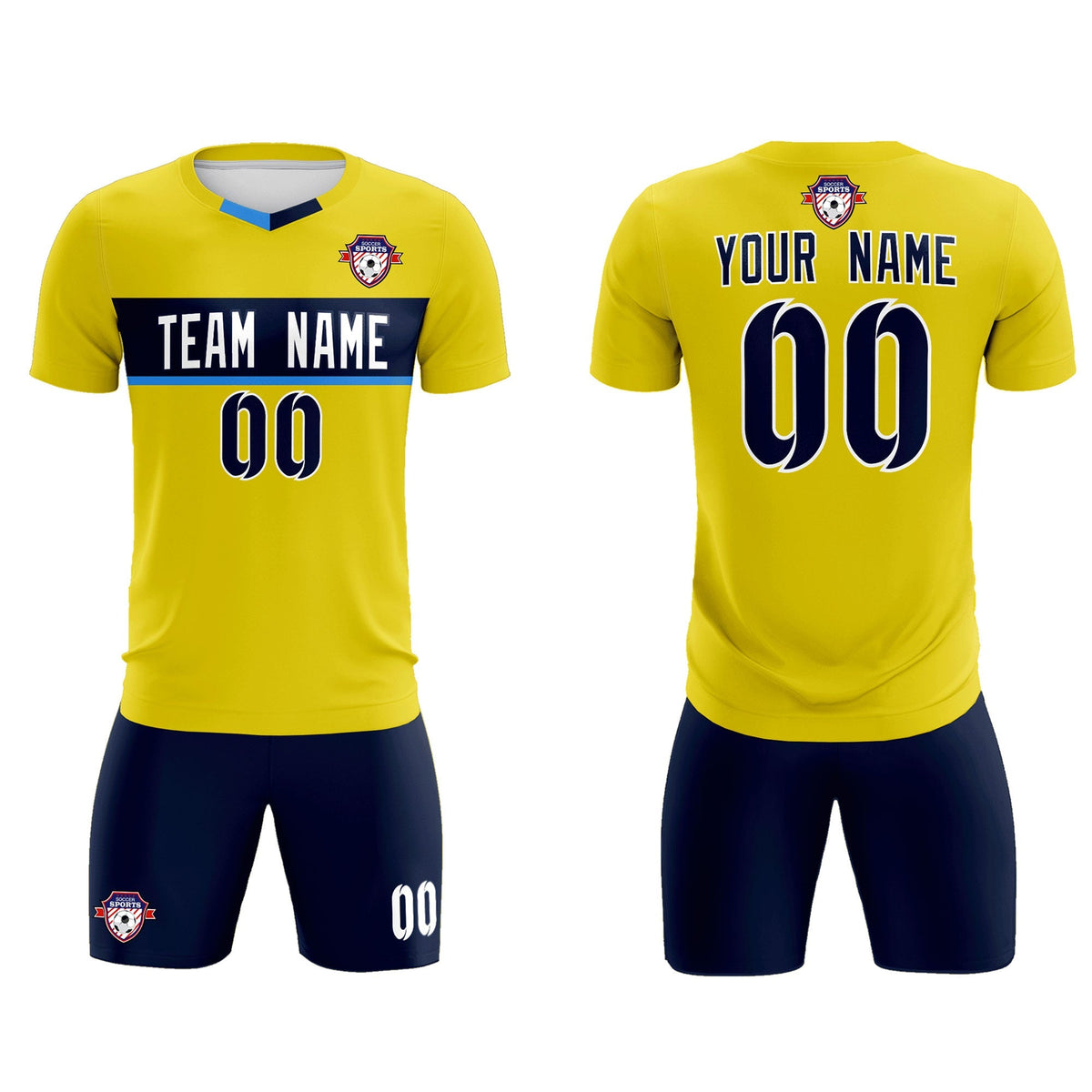 Custom Gold Classic Sports kit Football Shirt Jersey