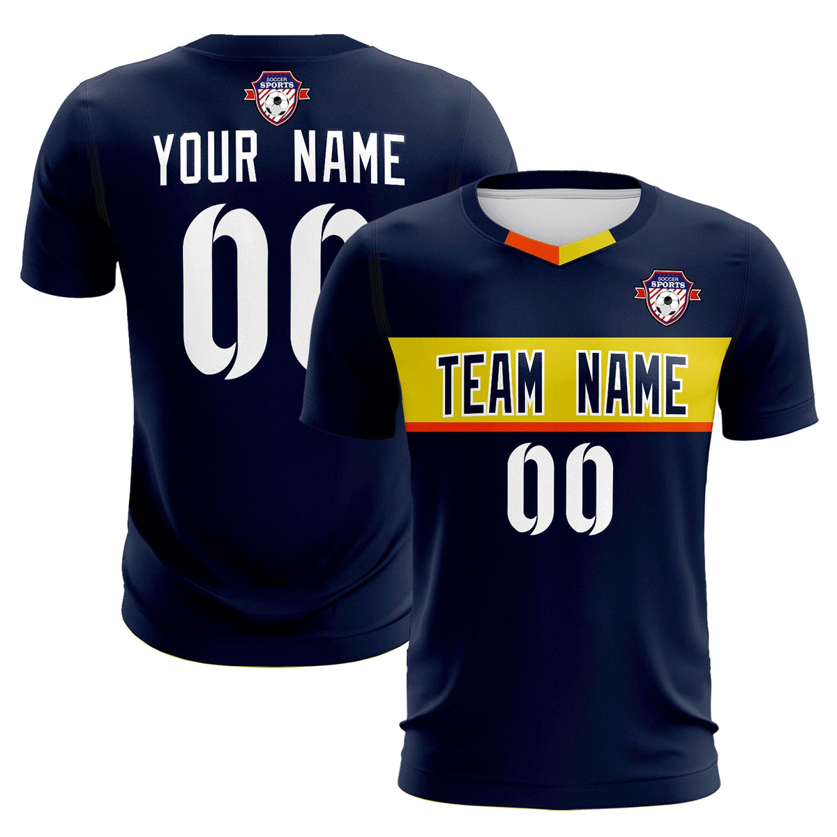 Custom Navy Classic Sports kit Football Shirt Jersey