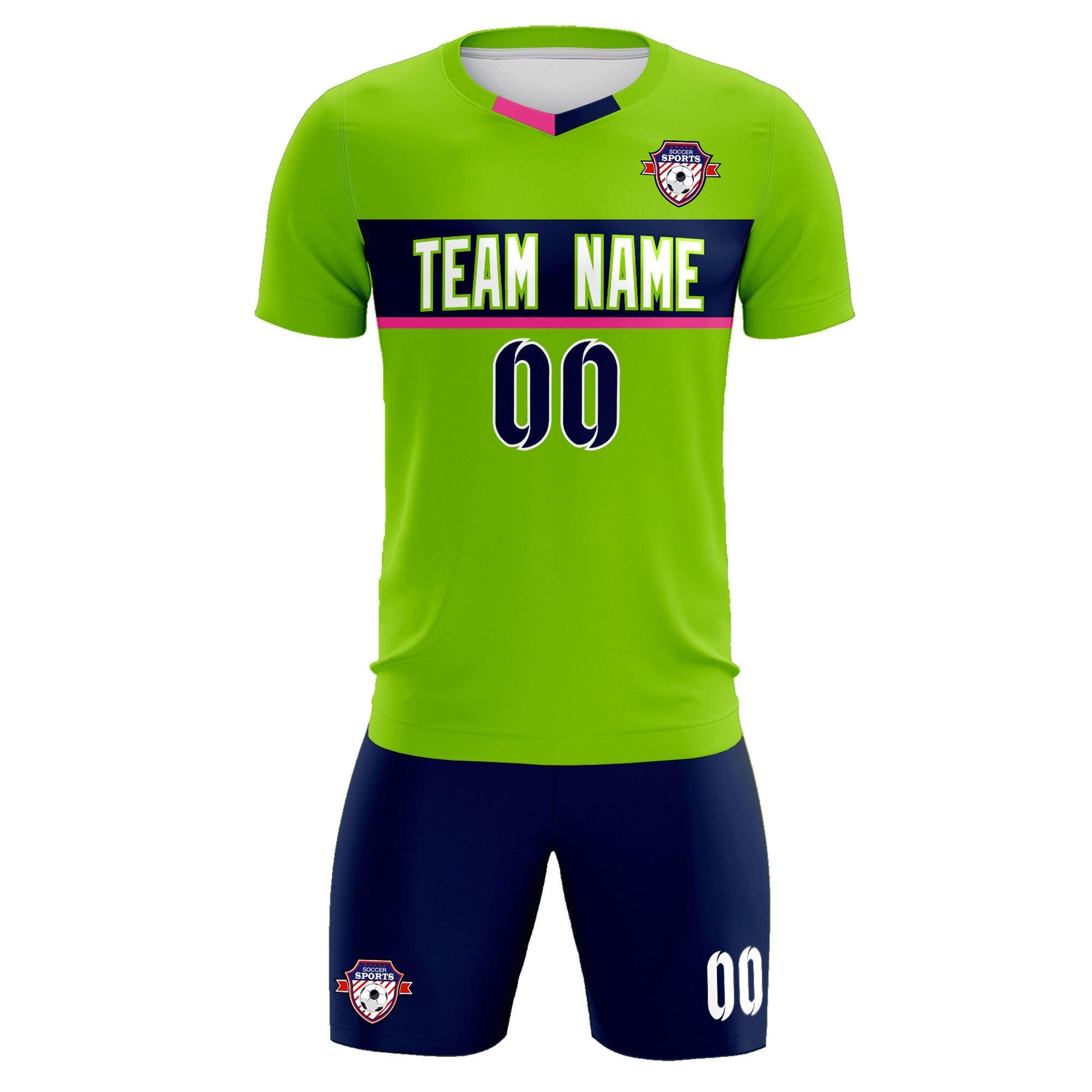 Custom Neon Green Classic Sports kit Football Shirt Jersey