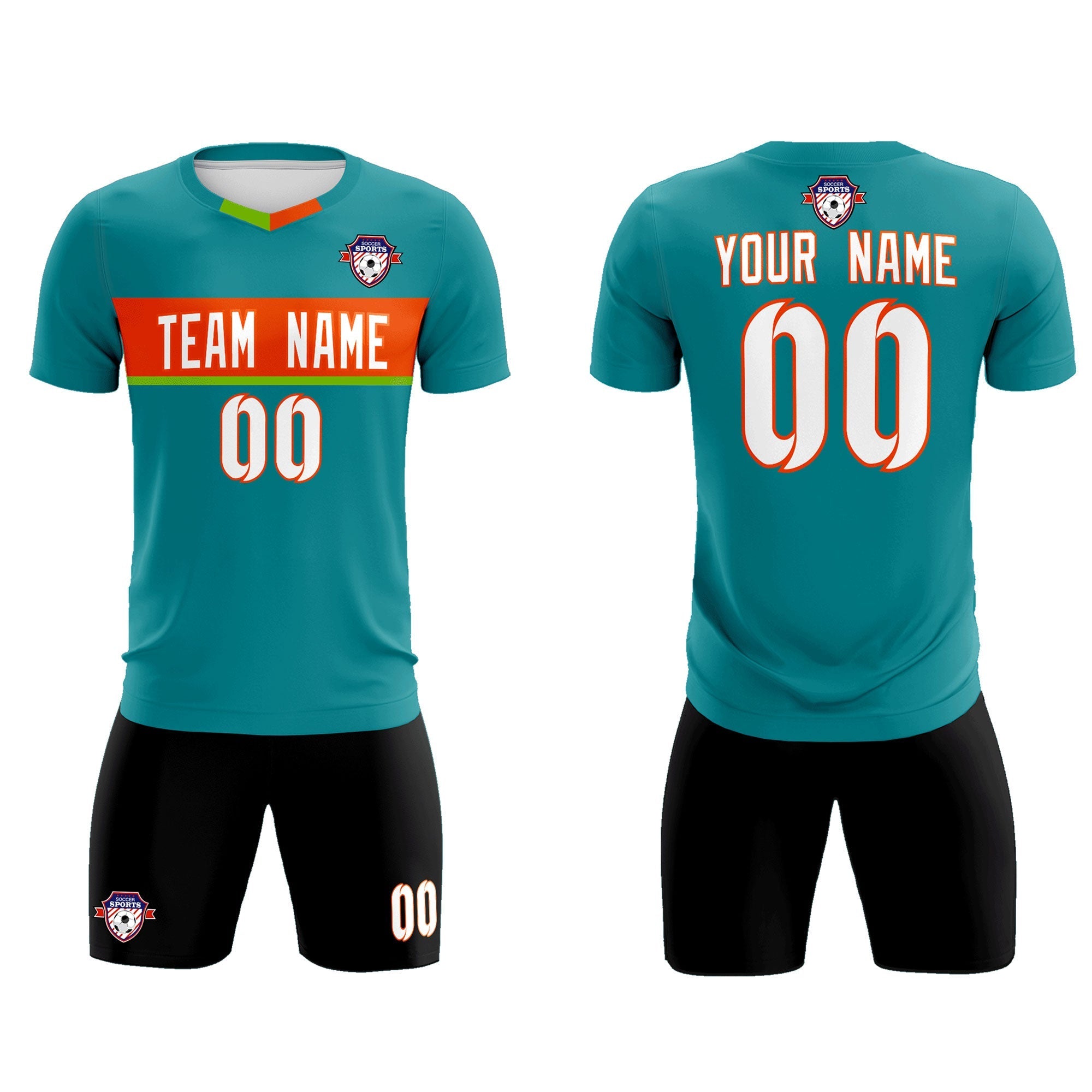 Custom Aqua Classic Sports kit Football Shirt Jersey