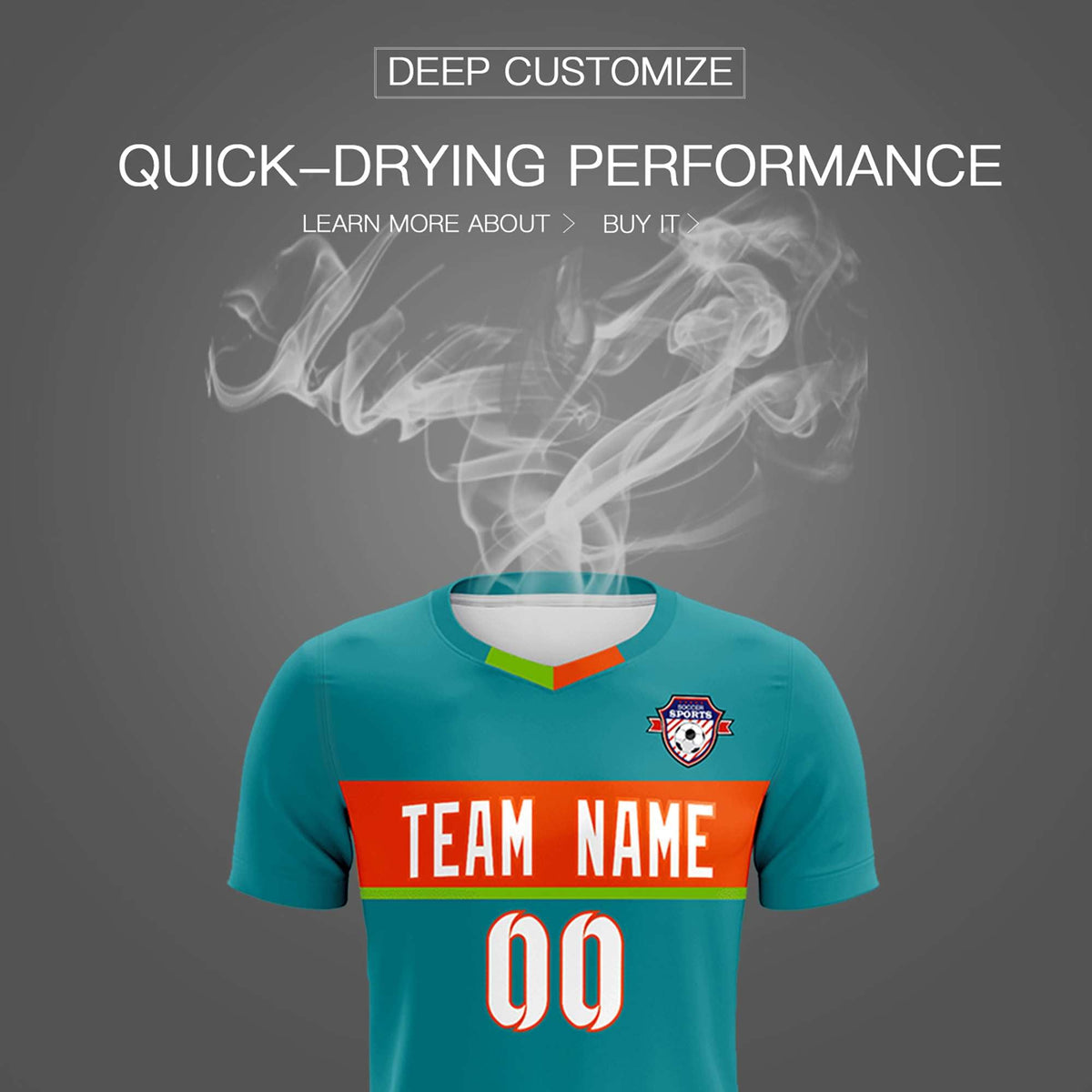 Custom Aqua Classic Sports kit Football Shirt Jersey