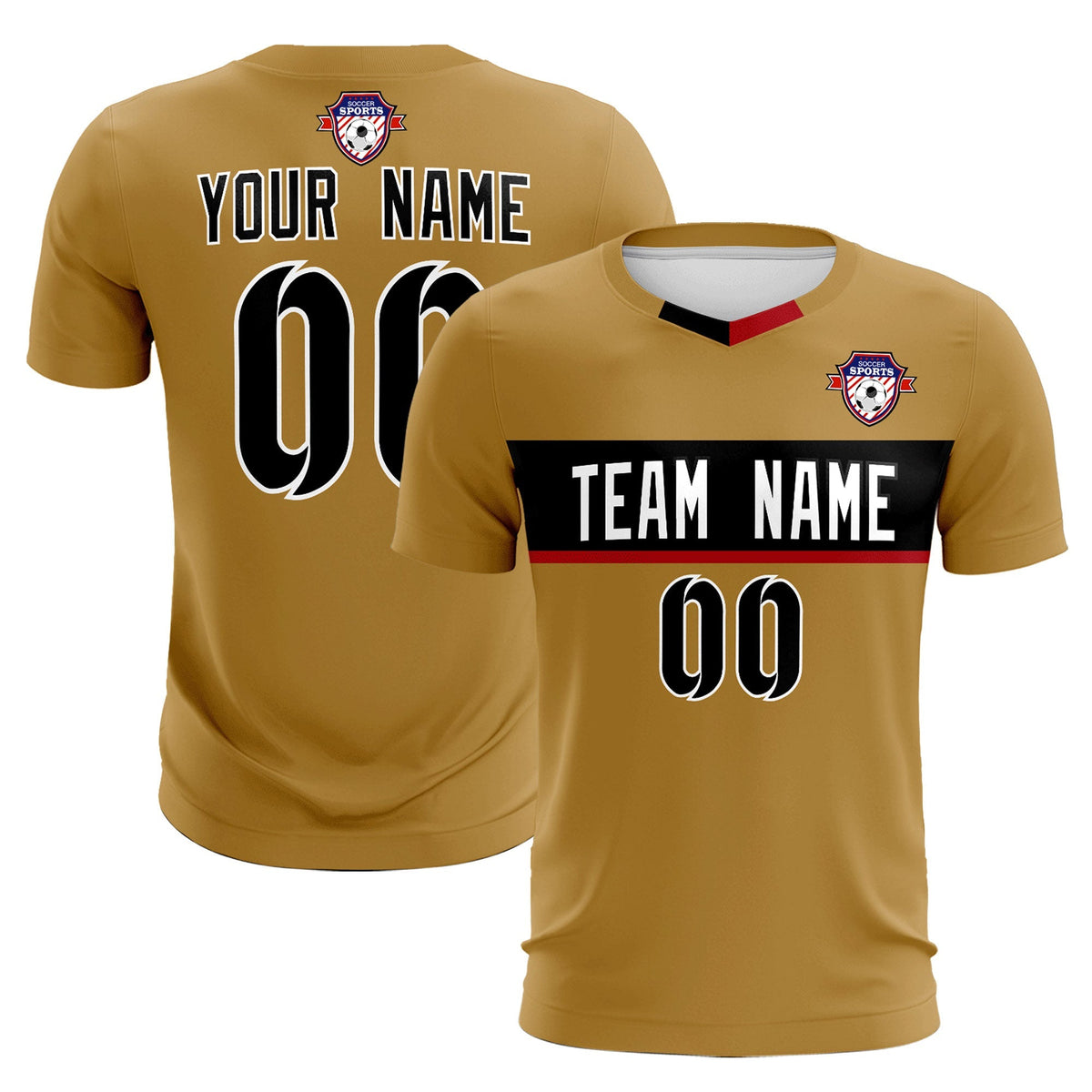 Custom Old Gold Classic Sports kit Football Shirt Jersey