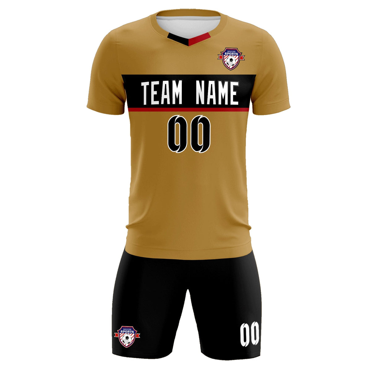 Custom Old Gold Classic Sports kit Football Shirt Jersey