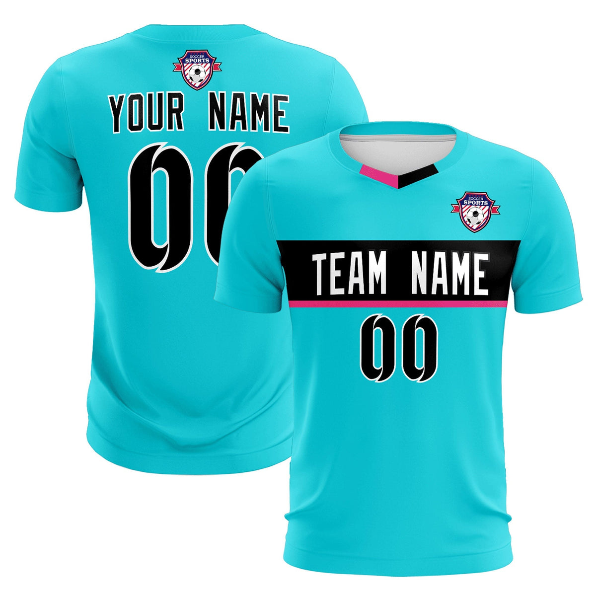 Custom Sky Blue Classic Sports kit Football Shirt Jersey