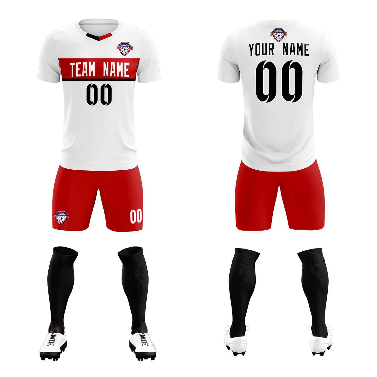 Custom White Classic Sports kit Football Shirt Jersey