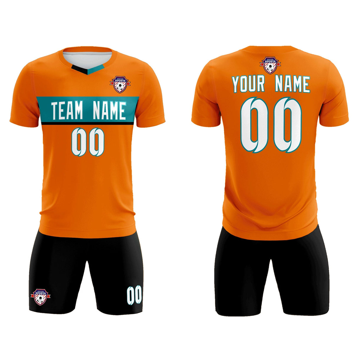 Custom Orange Classic Sports kit Football Shirt Jersey