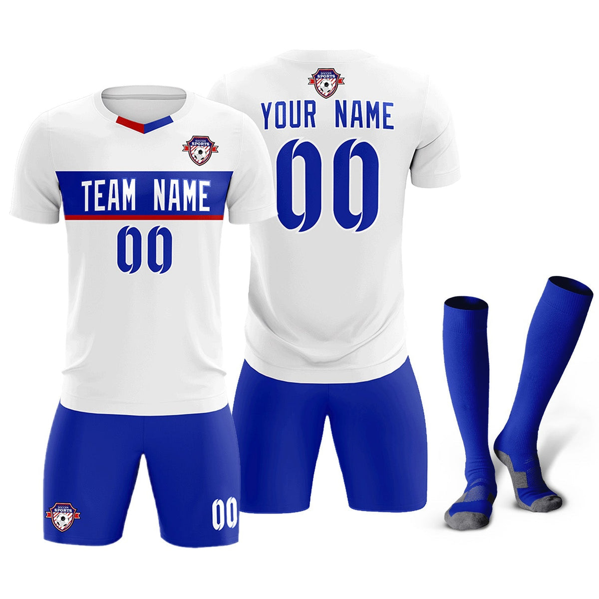 Custom White Classic Sports kit Football Shirt Jersey