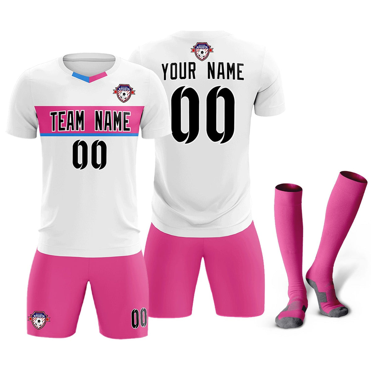 Custom White Classic Sports kit Football Shirt Jersey