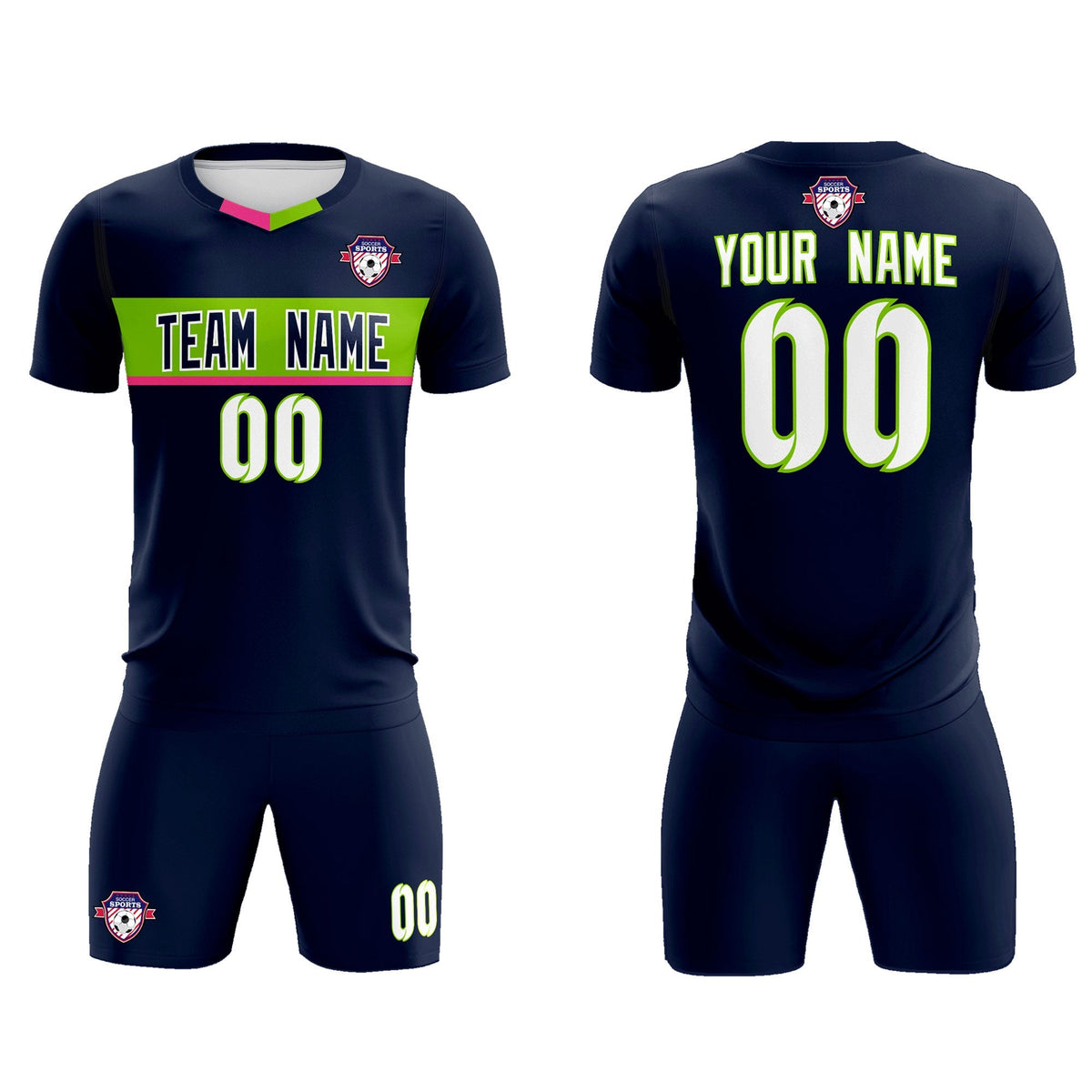 Custom Navy Classic Sports kit Football Shirt Jersey
