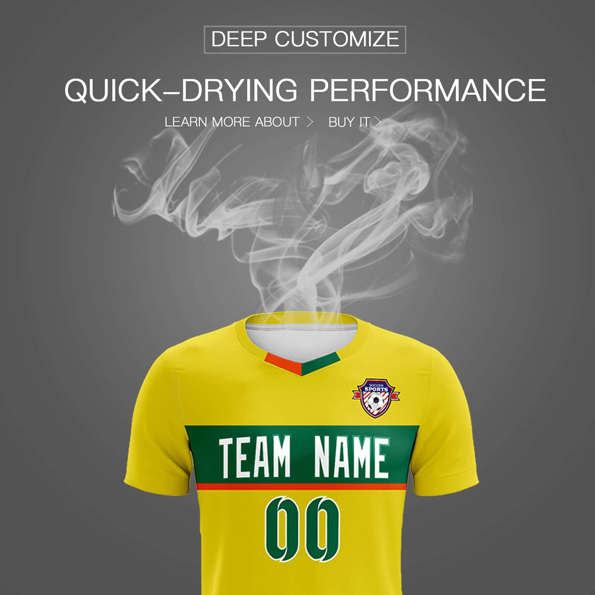 Custom Gold Classic Sports kit Football Shirt Jersey